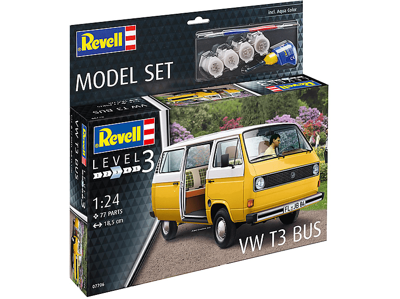 Thumbnail - REVELL 67706 Model Set VW T3 Bus Modellbausatz, Gelb/Weiß