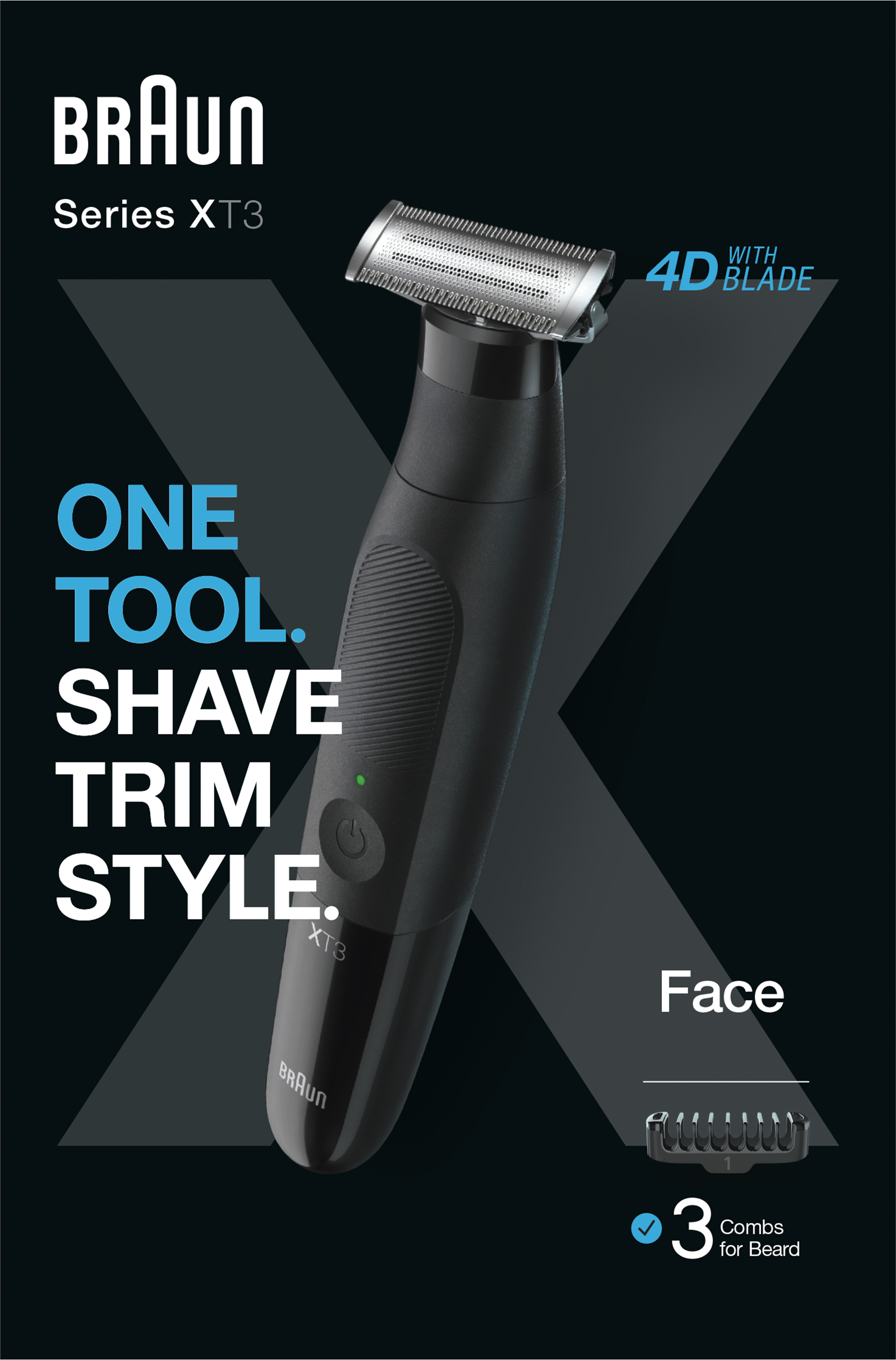 BRAUN Tondeuse barbe - Rasoir Series X (XT3100)