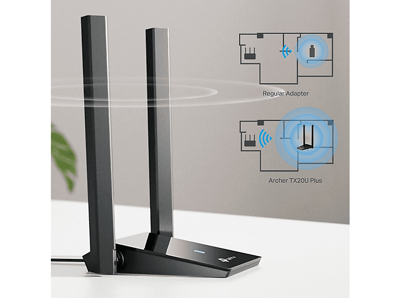 TP-LINK Archer TX20U Plus AX1800 Wi-Fi 6 USB Adaptör Router Siyah_4