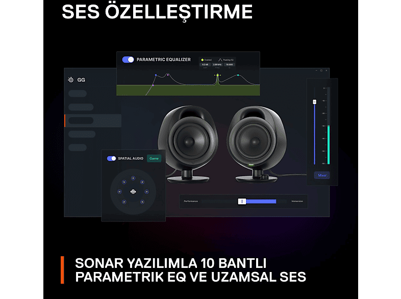 STEELSERIES Arena 3 2.0 Oyun Hoparlörleri Siyah_9