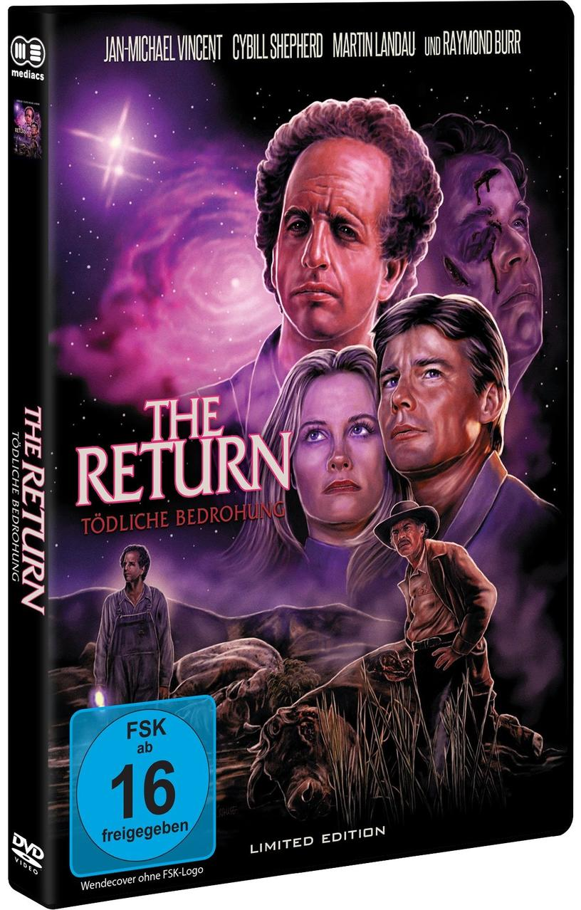 DVD-Cover für „The Return“. Enthält Schauspieler und den Titel. Dunkles, dramatisches Artwork.