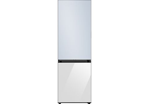 Frigorífico combi - Samsung BESPOKE personalizables  RB34A6B5DAP/EF, 344l, No Frost, 185cm,  All-Around Cooling, SpaceMax™, Satin Skyblue-Clean White