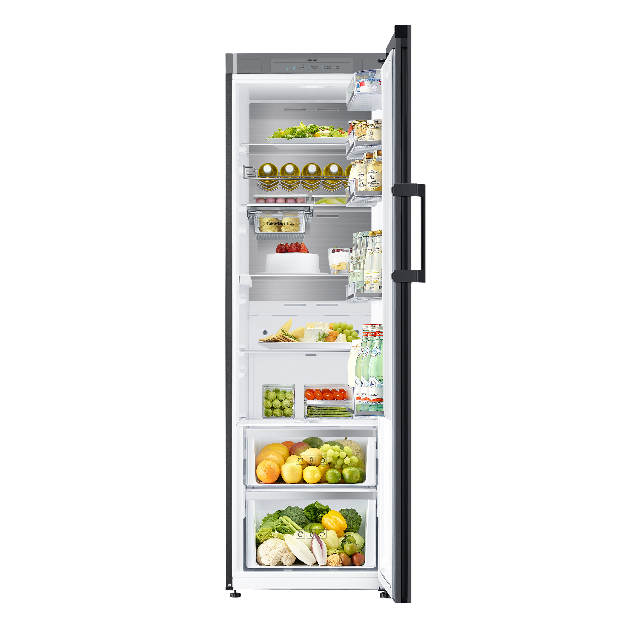 Frigorífico una puerta - Samsung BESPOKE personalizable RR39A7463AP/EF, No Frost, 185.3cm, 387l, SpaceMax™, Metal Cooling, Satin Skyblue