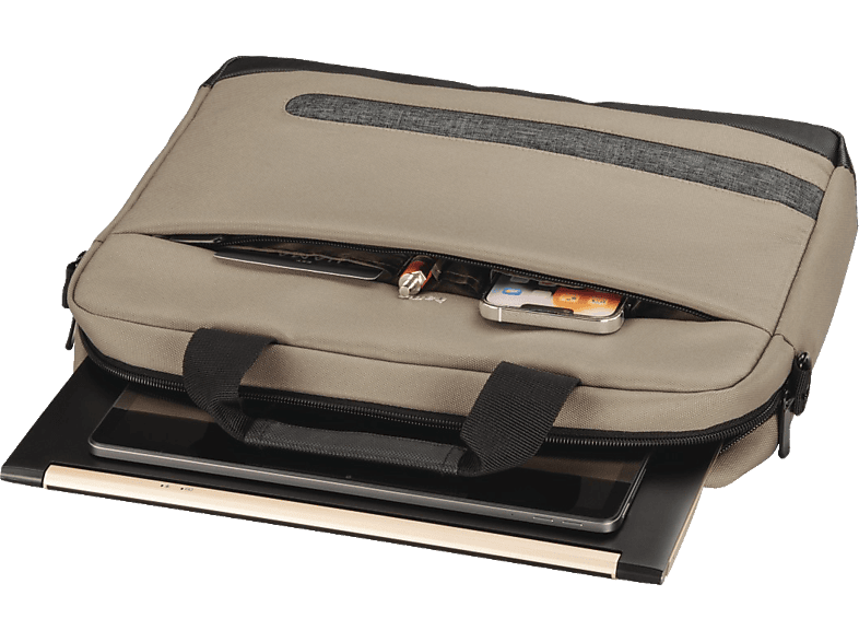 Thumbnail - HAMA Terra 15.6 Zoll Notebooktasche Umhängetasche für Universal Recyceltes Polyester, Beige