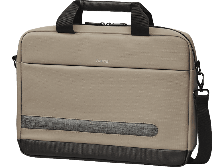 HAMA Terra 15.6 Zoll Notebooktasche Umhängetasche für Universal Recyceltes Polyester, Beige