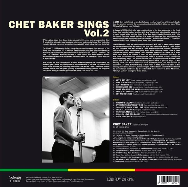 (Ltd.180g (Vinyl) Baker - Sings Baker Vol.2 - Chet Chet Vinyl)