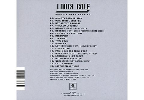 Louis Cole  Louis Cole - Quality Over Opinion - (CD) Hip Hop & R&B CDs -  MediaMarkt