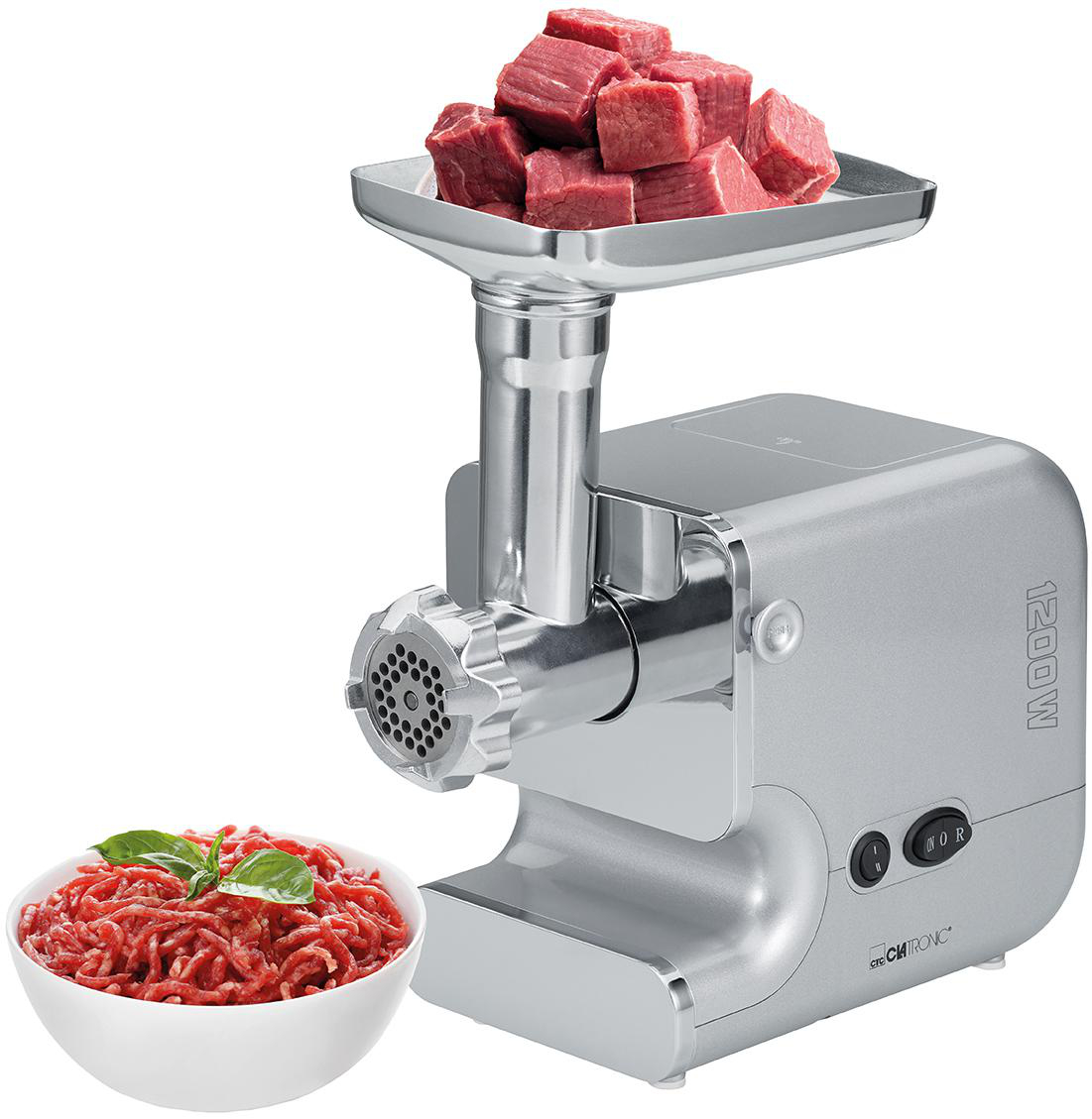 CLATRONIC FW 3506 Fleischwolf 1200 Watt Silber