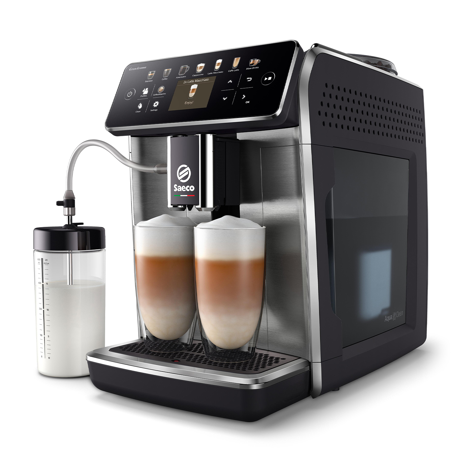 Saeco GranAroma Sm6585/00 Macchina Caffé Automatica, Nero, metallo