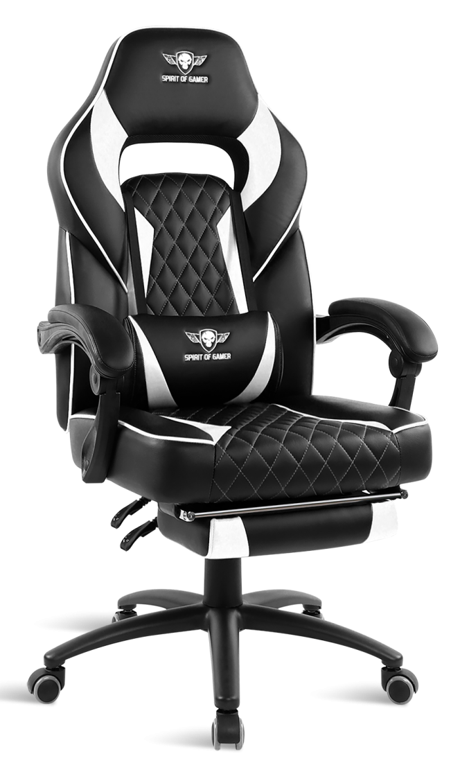 SPIRIT OF GAMER Mustang gaming szék, fekete-fehér (SOG-GCMWT)