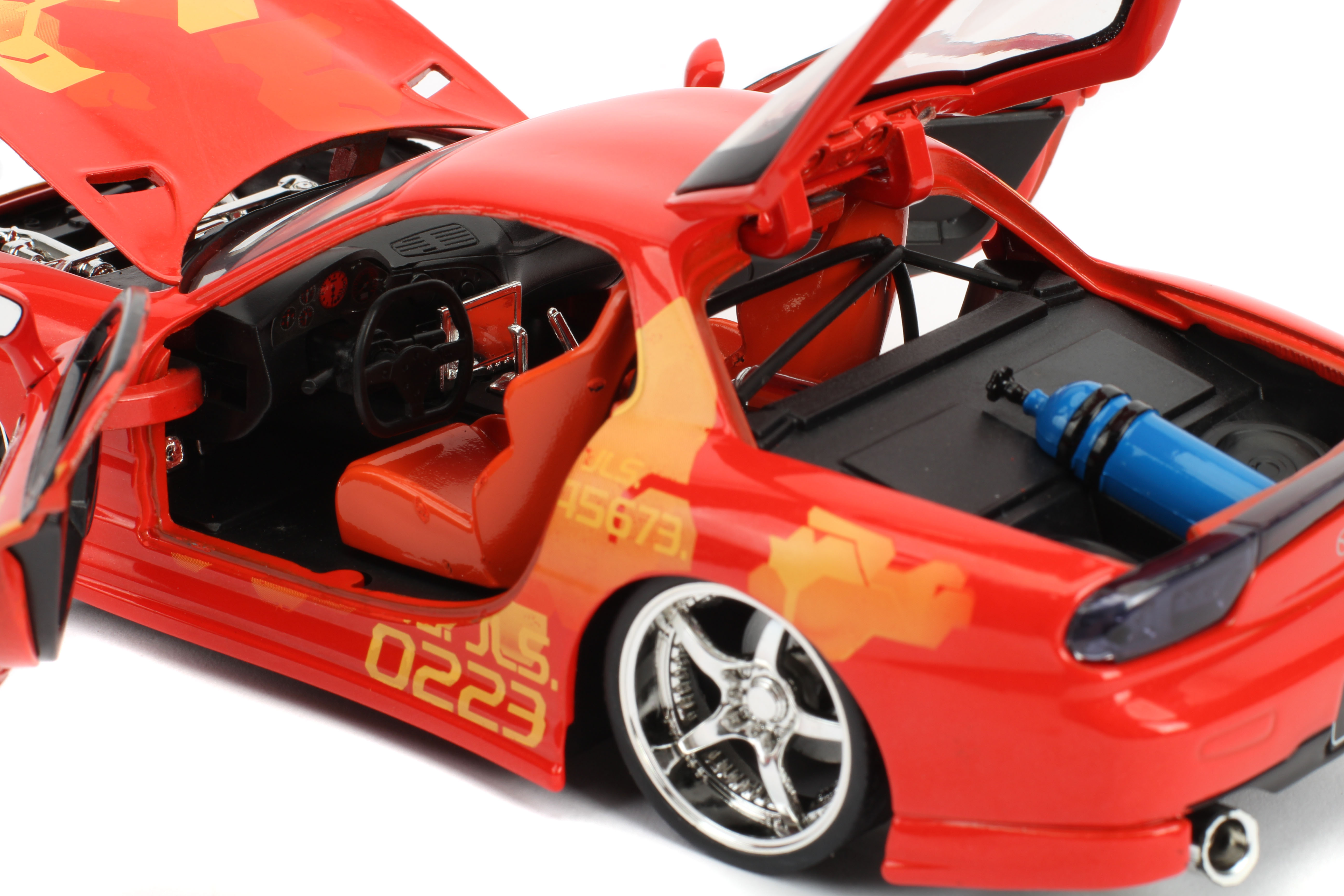 Orange Orange RX-7 1:24 Mazda JL5 JADA Spielzeugauto Fast&Furious