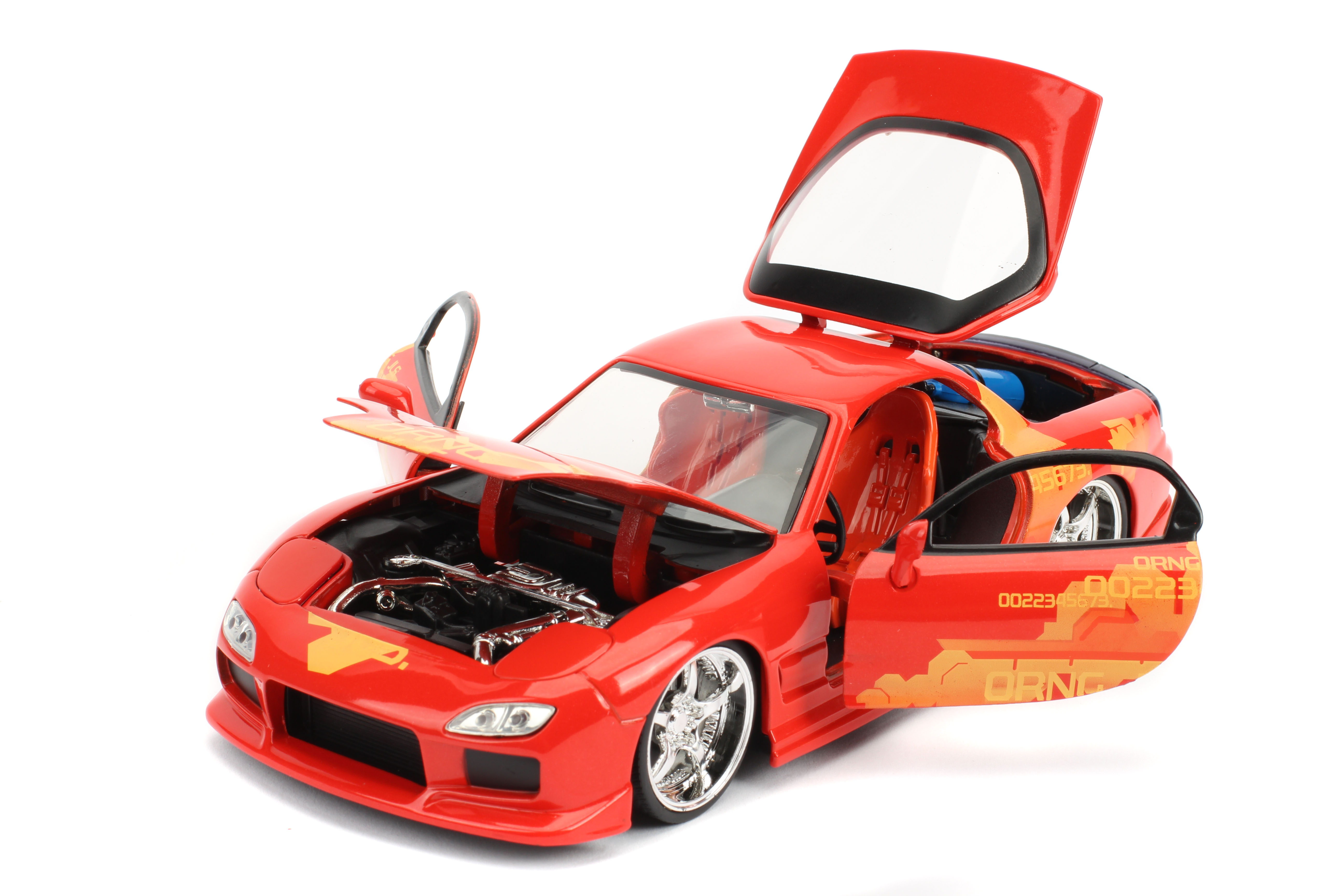 Orange JADA Fast&Furious 1:24 JL5 Mazda RX-7 Orange Spielzeugauto
