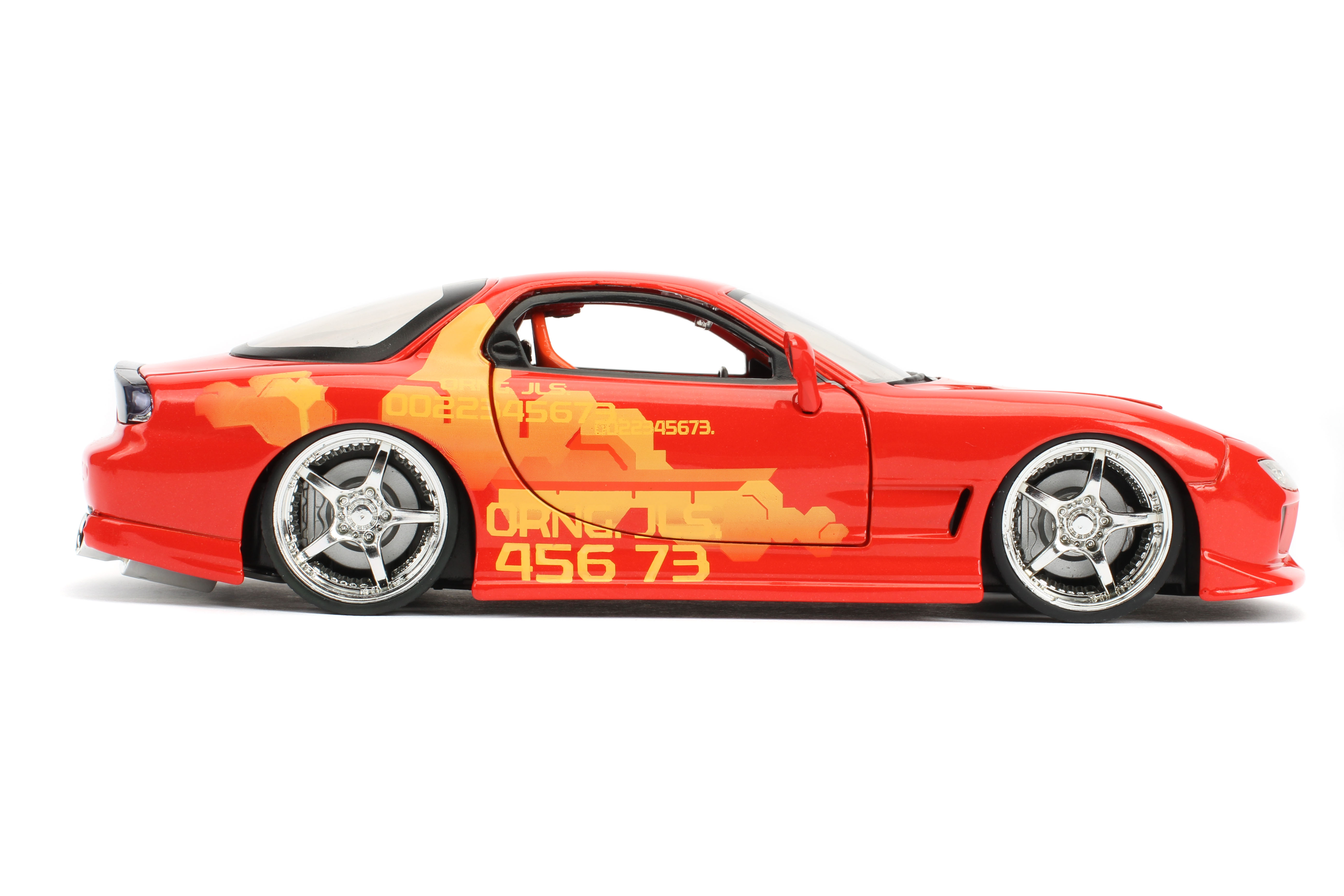 Spielzeugauto JADA Mazda JL5 Orange Fast&Furious RX-7 Orange 1:24