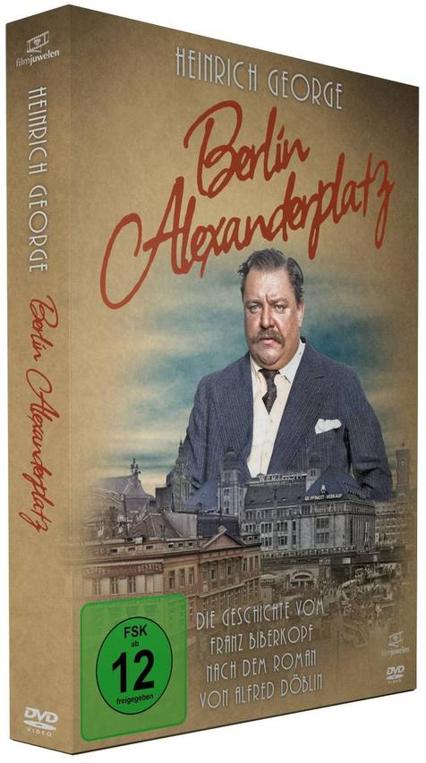 DVD-Hülle des Films 'Berlin Alexanderplatz' mit einem Porträt eines Mannes und Text.
