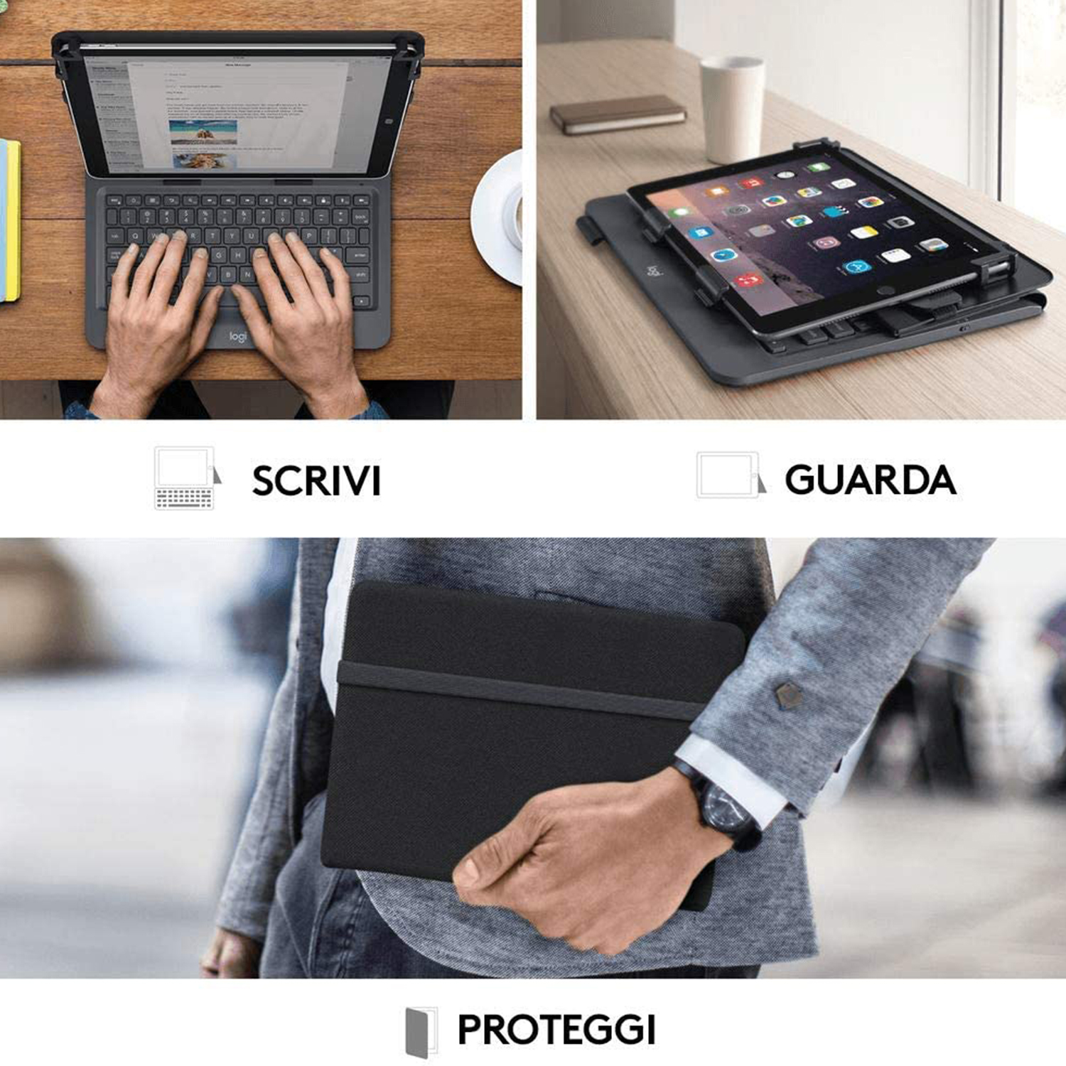 Techmade - Estuche para Tablet 7/8 , AS Roma, Negro