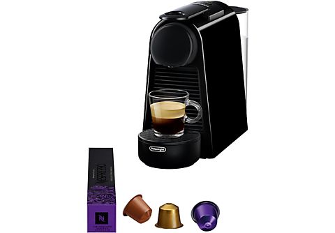 Cafetera de cápsulas  Nespresso® De'Longhi Essenza Mini EN85.B, 1150 W, 19  bar, 0.6 l, Calentamiento 26 s, Apagado automático, Negro