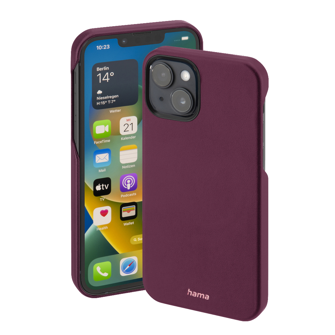 HAMA Finest Sense, Backcover, Apple, iPhone Bordeaux 14