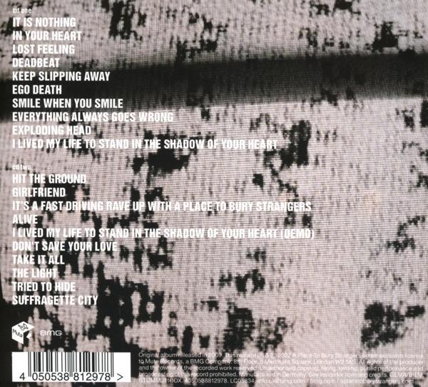 CD-Cover mit Titelliste und Text, verblasst und leicht verzerrt.