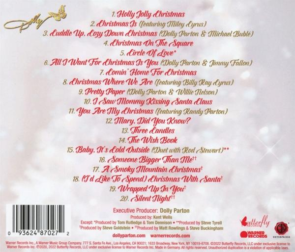 Rückseite des Dolly Parton Albums mit einer Liste der Songs und Credits.
