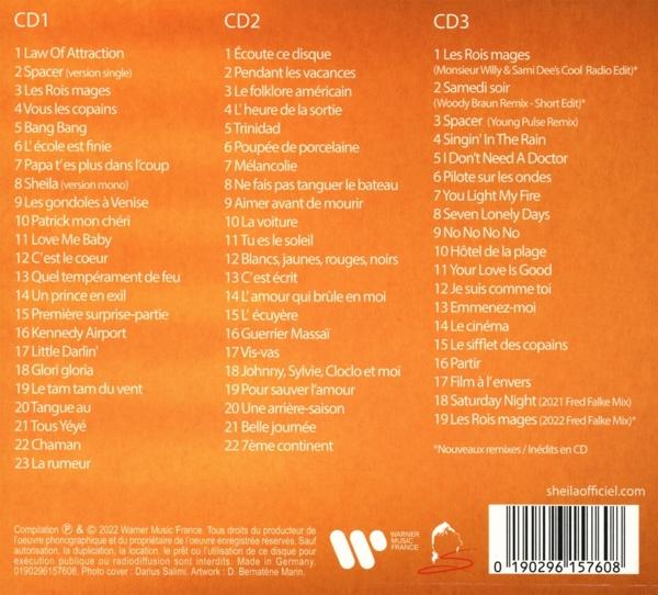 CDs mit verschiedenen Songtiteln und einer Musikauswahl von Warner Music France.