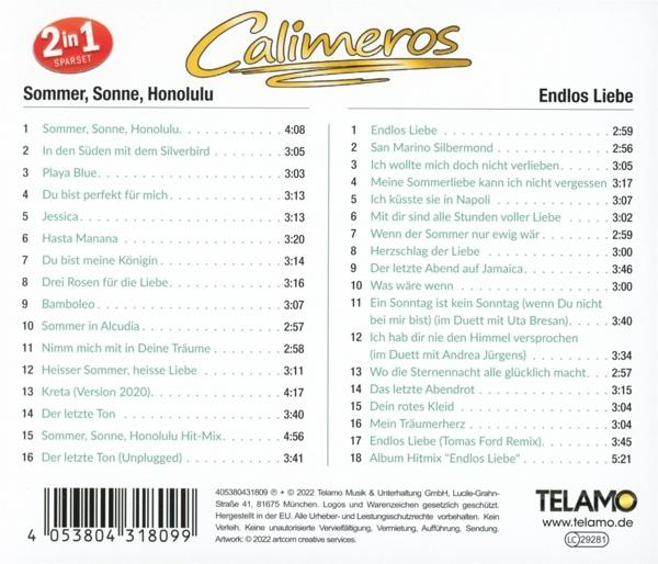 Albumcover von Calimeros - Sommer, Sonne, Honolulu.