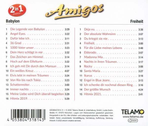 Zwei CDs mit Titellisten. Text auf Deutsch. Das Cover hat einen weißen Hintergrund.