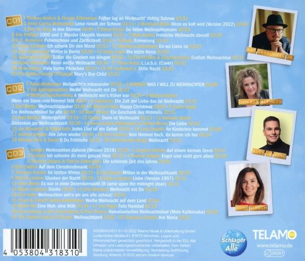 CD-Album mit Titellisten und Künstlerfotos. Der Hintergrund ist ein hellblauer Farbverlauf.