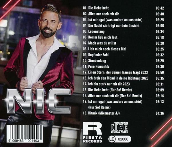 CD-Cover mit einem Mann in roter Jacke, Titelliste und dem Fiesta Records Logo.