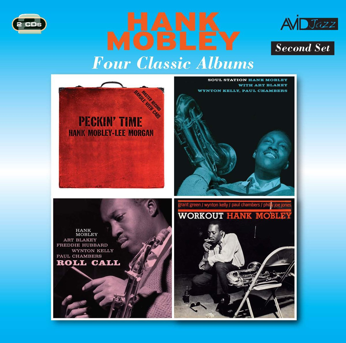 Album borító négy panellel, Hank Mobley Four Classic Albums, jazz zene.