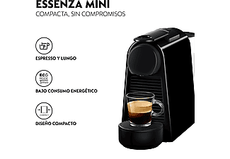 Cafetera de cápsulas Delonghi NESPRESSO ESSENZA MINI, Negro, 0.6L