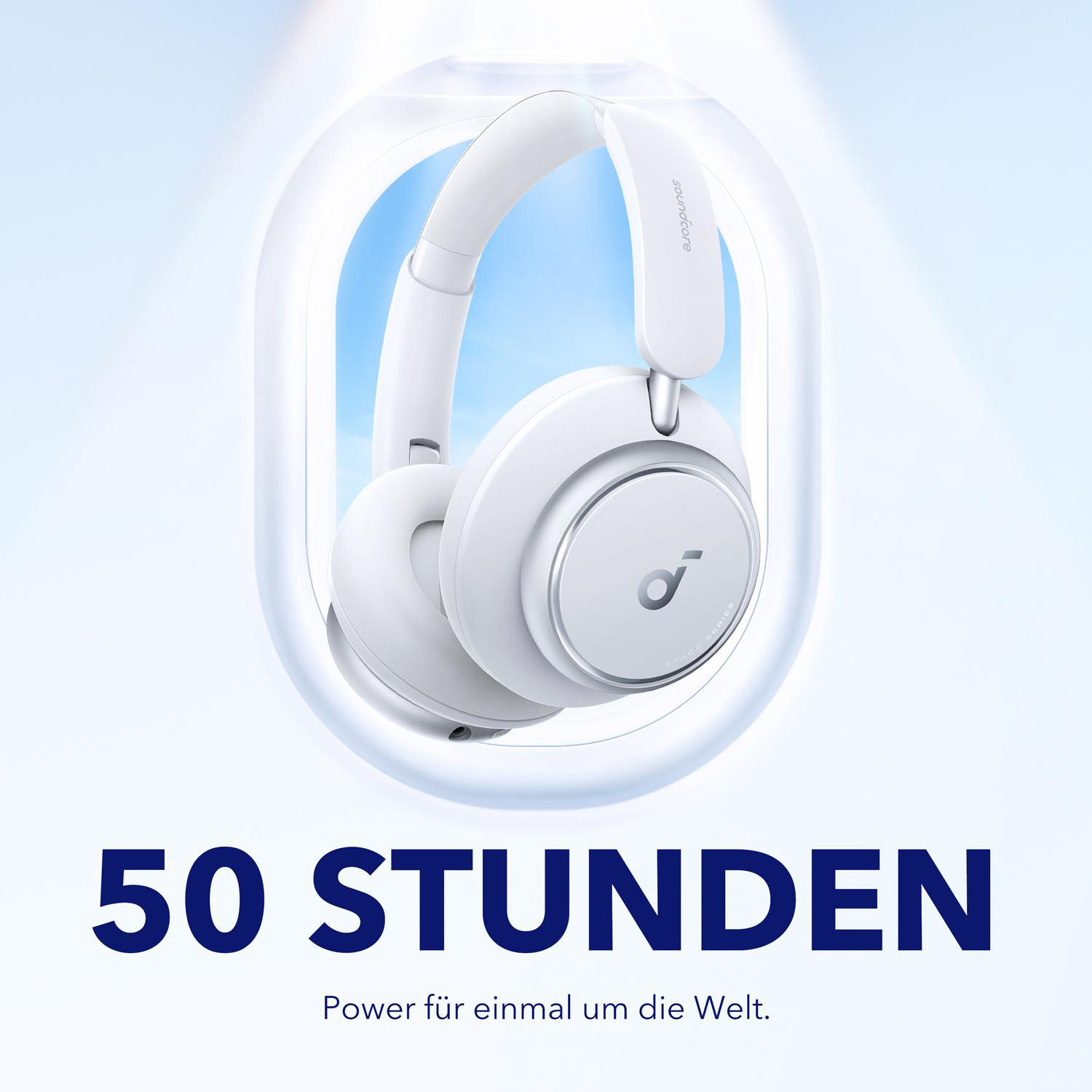 SOUNDCORE Bluetooth Mikrofon, Weiß Soundcore ANKER Q45 Over-ear Space BY mit Kopfhörer