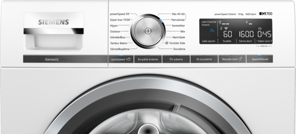 SIEMENS WM16XMH0TR 10 kg 1600 Devir Çamaşır Makinesi Beyaz