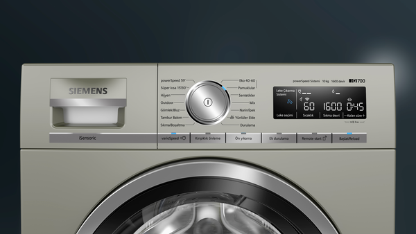 SIEMENS WM16XMHXTR 10 kg Çamaşır Makinesi Silver