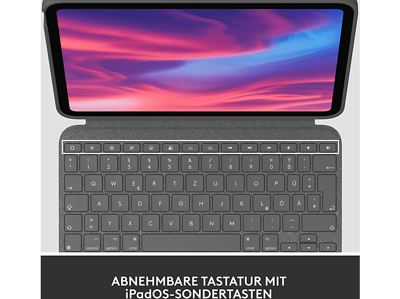 LOGITECH Combo Touch Tastatur-Case, für iPad (10. Generation) und iPad (A16), Smart Connector, Graphite — Foto 2 von 5
