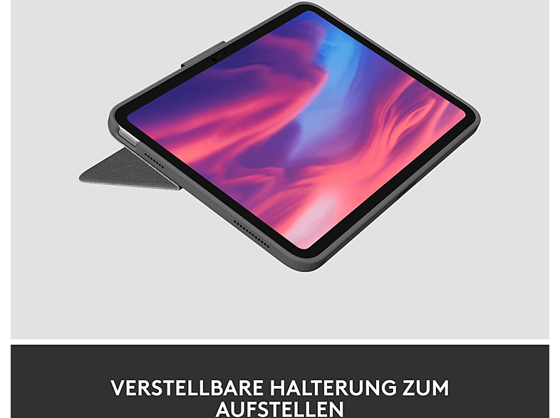 LOGITECH Combo Touch Tastatur-Case, für iPad (10. Generation) und iPad (A16), Smart Connector, Graphite — Foto 4 von 5