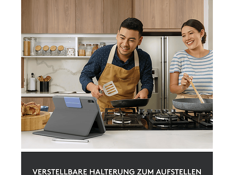 LOGITECH Rugged Folio Tastatur-Case, für iPad (10. Generation) und iPad (A16), Graphite — Foto 2 von 5