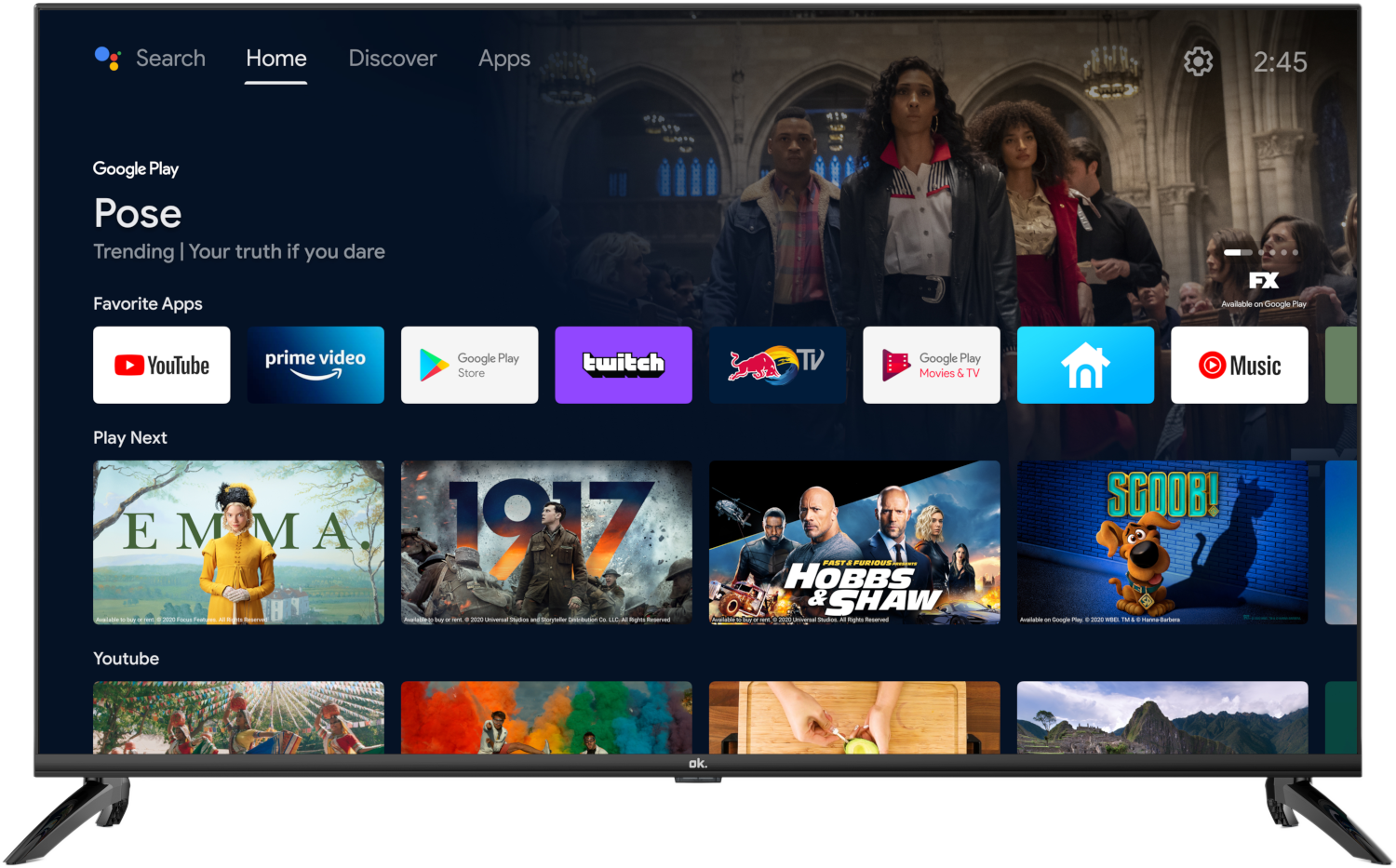 OK. OTV 43AU-5022C 43" FULL LED Smart 4K - Ultra HD 4K - Led-tv - 43 inch