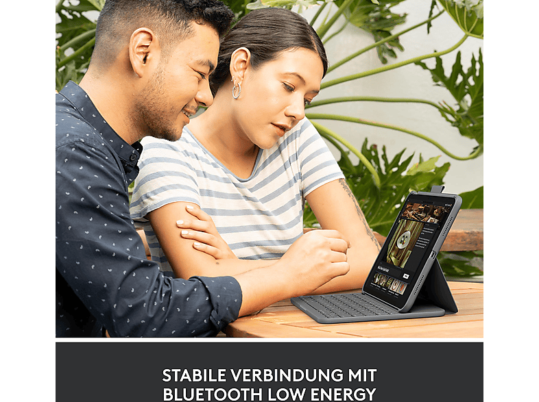 LOGITECH Slim Folio Tastatur-Case, für iPad (10. Generation) und iPad (A16), Graphite — Foto 3 von 5