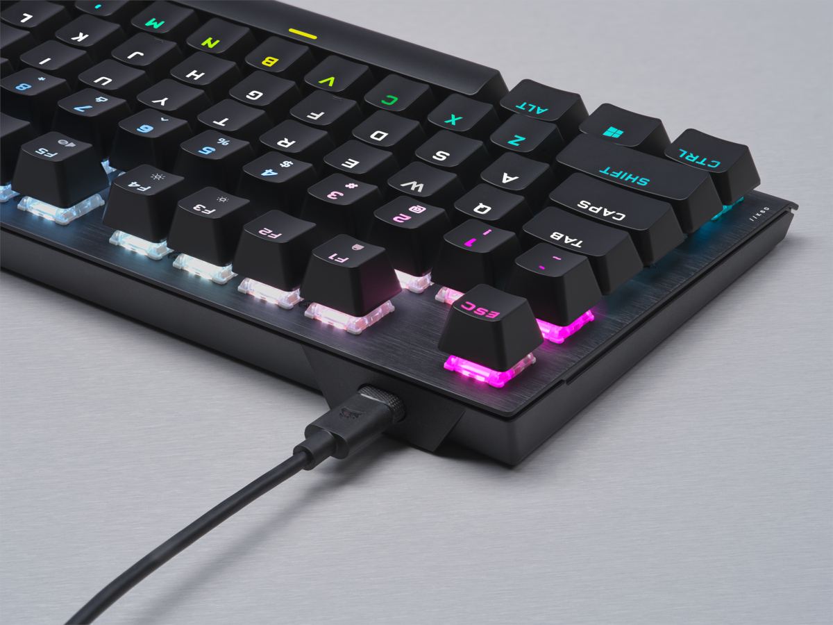 CORSAIR Clavier gaming K60 Pro TKL RGB AZERTY Noir (CH-911D01A-BE ...