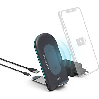 HAMA 201689 Wireless Charger-Set QI-FC15S 15W Grijs