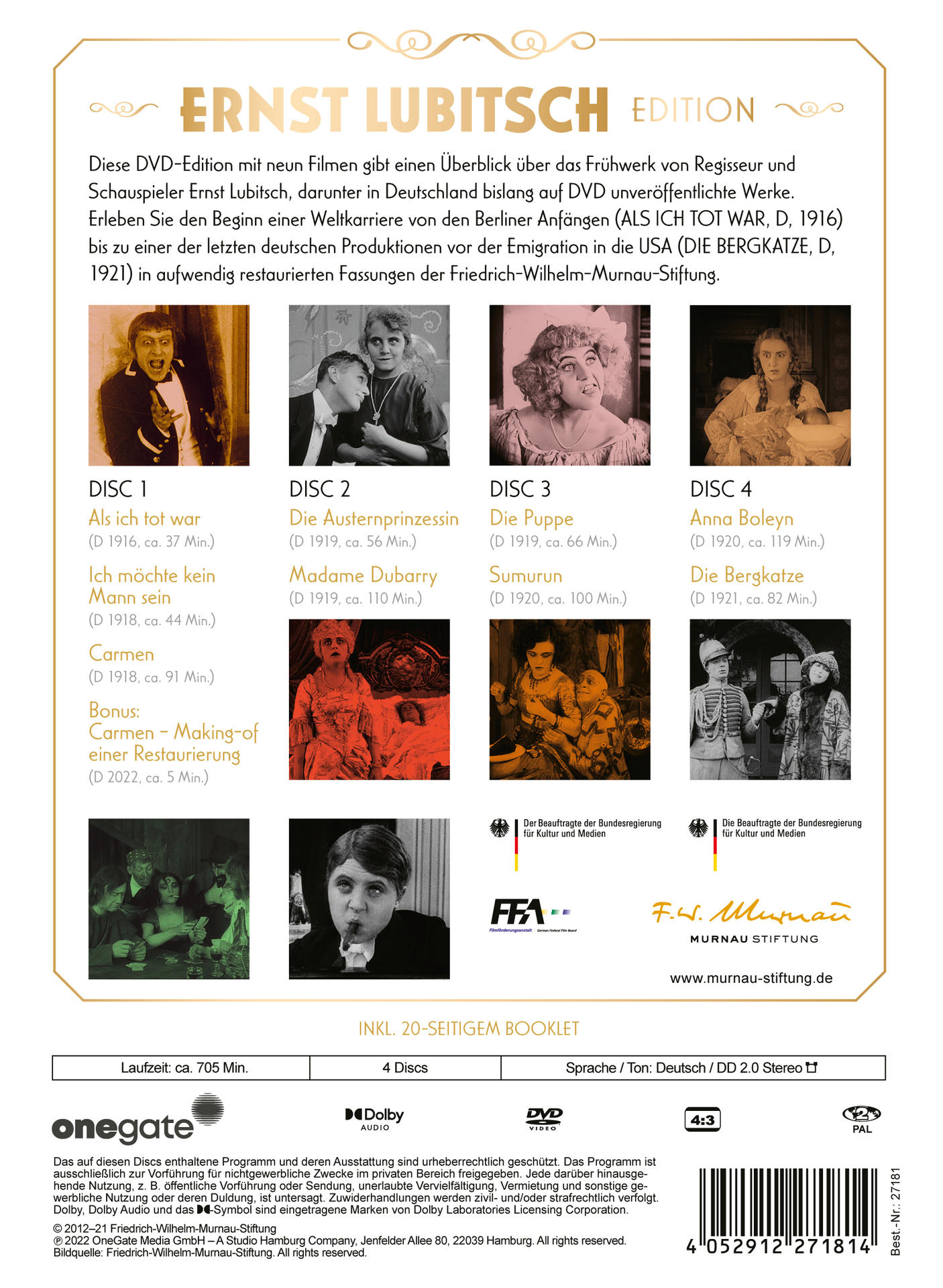 DVD-Cover mit Filmstills. Text auf Deutsch. Das Cover zeigt Filmnamen.