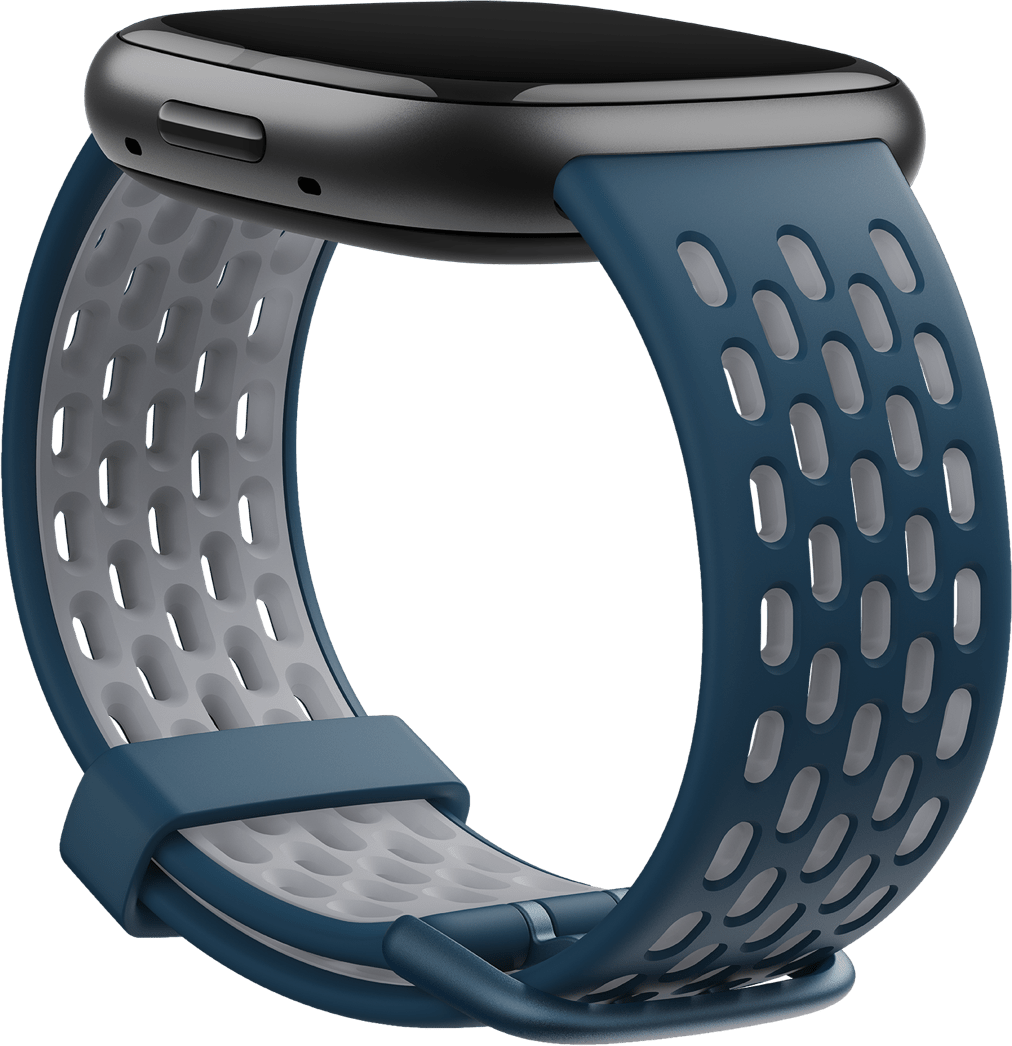 FITBIT Smartwatch Versa 4 Black + Bracelet Bleu (FB523BKBK-EUBNDL)