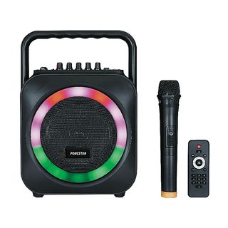 Altavoz portátil - Fonestar BOX-35LED, Micrófono, Bluetooth, Karaoke, Efectos luminosos, Negro
