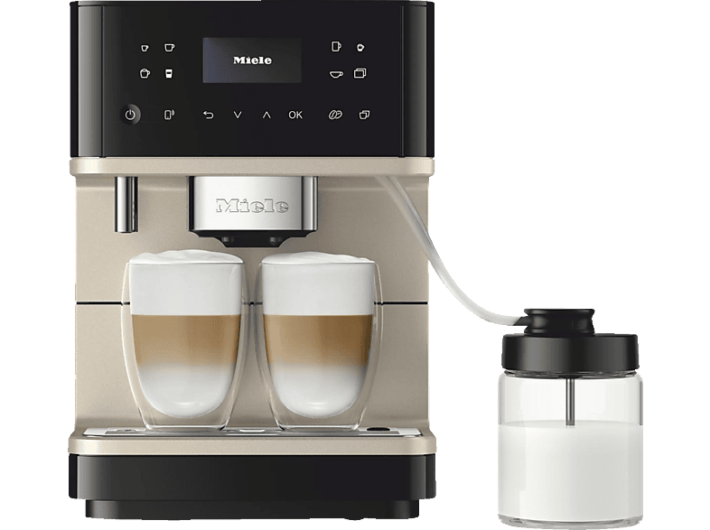 MIELE CM 6360 MilkPerfection Kaffeevollautomat Obsidianschwarz/CleanSteelMetallic