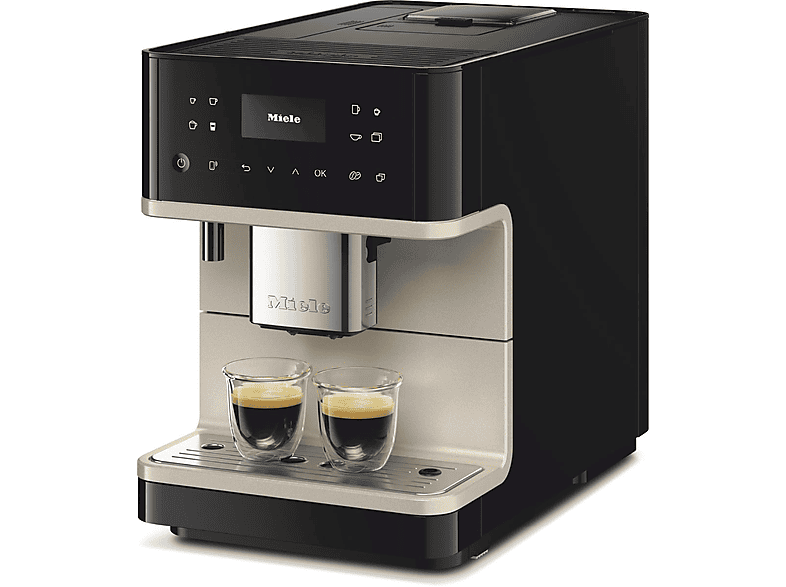 MIELE CM 6360 MilkPerfection Kaffeevollautomat Obsidianschwarz/CleanSteelMetallic