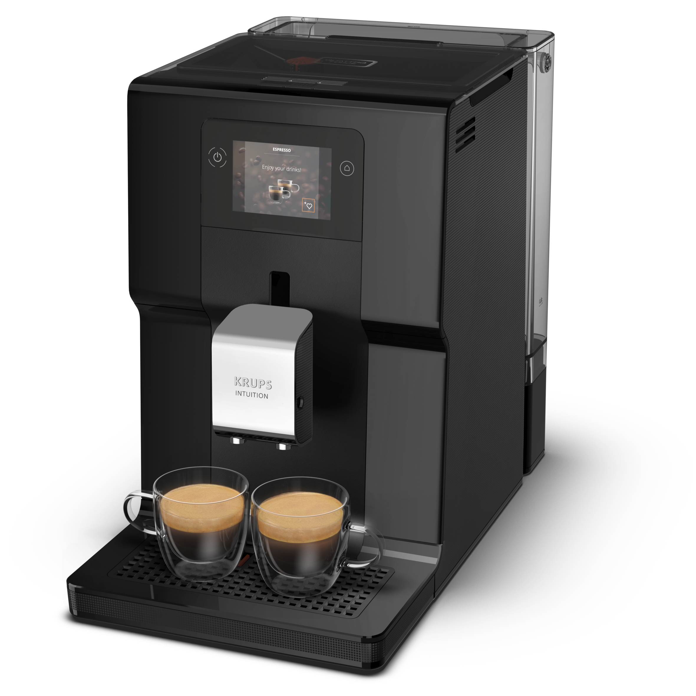 Cafetera superautomática - Krups Intuition Preference EA873810, 1450 W, 15 bar, 3 l, 2 Tazas, Molinillo, Negro