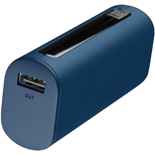 Powerbank - CellularLine PBNEWTANK5000B, 12 W, 5000 mAh, Universal, USB - C, Tamaño mini, Azul