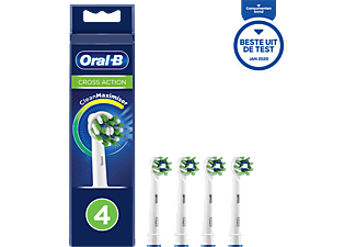 ORAL-B CrossAction Opzetborstel Wit met CleanMaximiser (4 stuks)