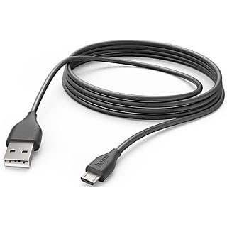 HAMA 201588 USB-kabel USB-A naar micro-USB 3m Zwart