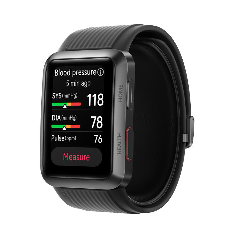 Smartwatch zeigt Blutdruck, Herzfrequenz und andere Gesundheitsmetriken.